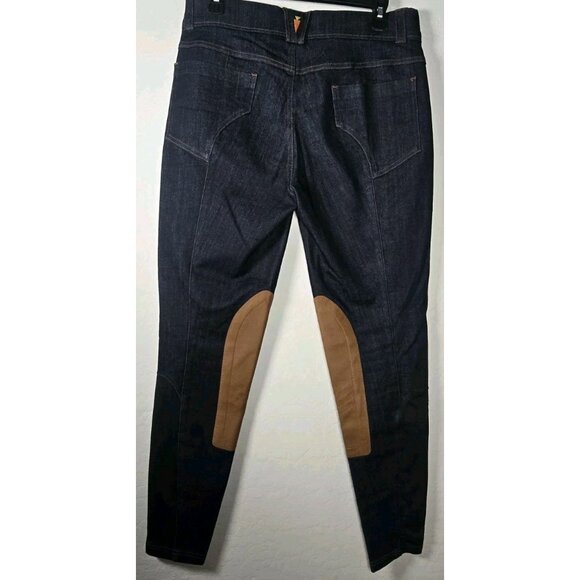 NWOT Kerrits Women’s Stretch Denim Knee Patch Breeches M Color-Bloc Riding Pants - Picture 13 of 16